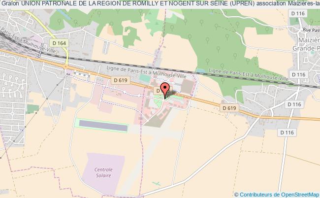 plan association Union Patronale De La Region De Romilly Et Nogent Sur Seine (upren) Maizières-la-Grande-Paroisse