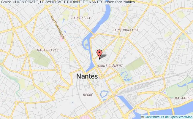 plan association Union Pirate, Le Syndicat Etudiant De Nantes Nantes