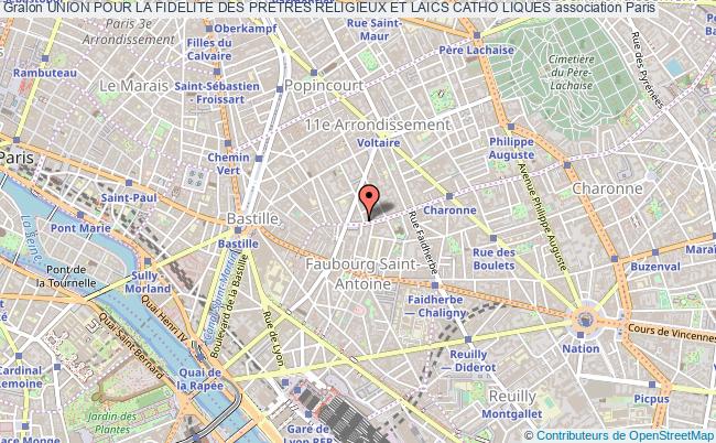 plan association Union Pour La Fidelite Des Pretres Religieux Et Laics Catho Liques Paris