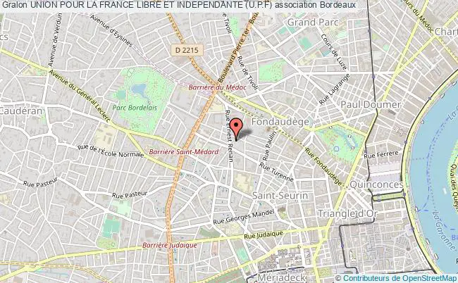 plan association Union Pour La France Libre Et Independante (u.p.f) Bordeaux