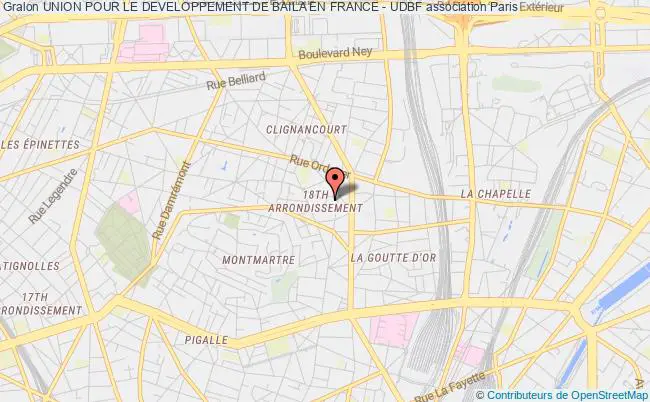 plan association Union Pour Le Developpement De Baila En France - Udbf Paris