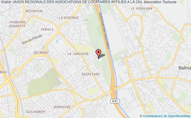 plan association Union Regionale Des Associations De Locataires Affilies A La Cnl Toulouse