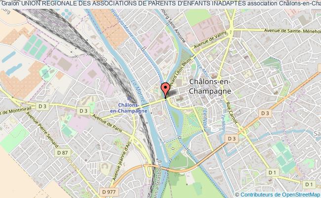 plan association Union Regionale Des Associations De Parents D'enfants Inadaptes Châlons-en-Champagne