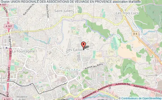 plan association Union Regionale Des Associations De Veuvage En Provence Marseille