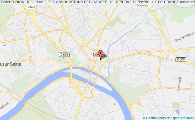 plan association Union Regionale Des Associations Des Cadres De Reserve De Paris- Ile De France Melun