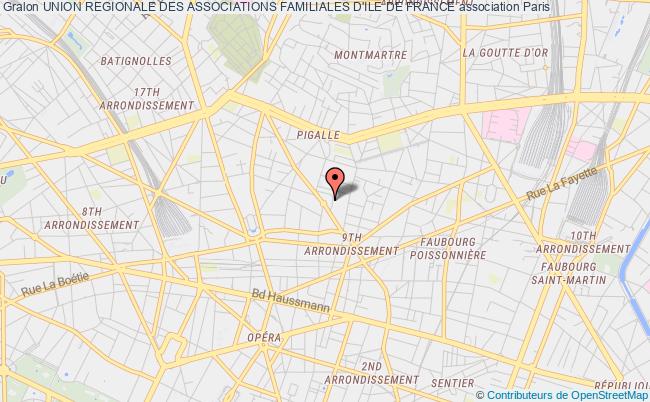 plan association Union Regionale Des Associations Familiales D'ile De France Paris