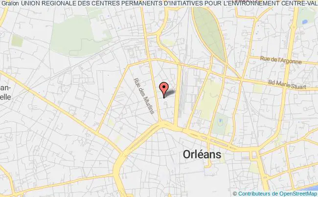 plan association Union Regionale Des Centres Permanents D'initiatives Pour L'environnement Centre-val De Loire Orléans