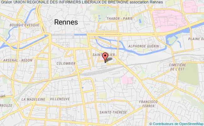 plan association Union Regionale Des Infirmiers Liberaux De Bretagne Rennes