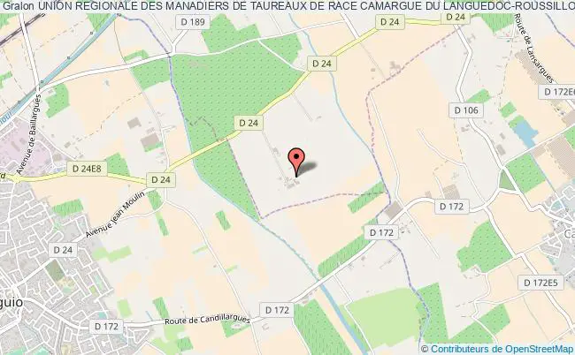 plan association Union Regionale Des Manadiers De Taureaux De Race Camargue Du Languedoc-roussillon Mudaison