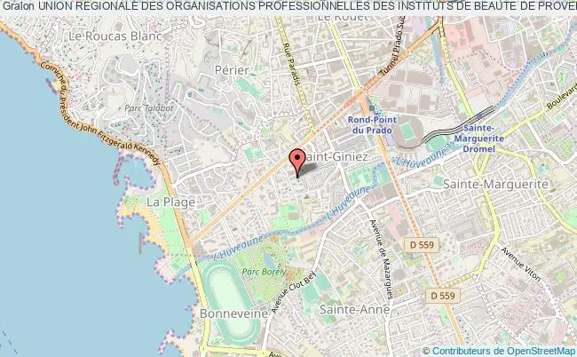 plan association Union Regionale Des Organisations Professionnelles Des Instituts De Beaute De Provence Alpes Cote D'azur ( Cnaib Paca ) Marseille 8e