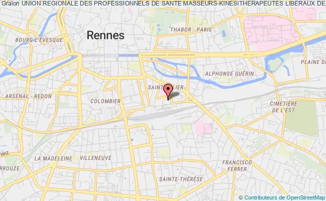plan association Union Regionale Des Professionnels De Sante Masseurs-kinesitherapeutes Liberaux De Bretagne Rennes