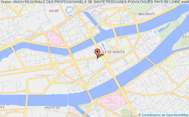 plan association Union Regionale Des Professionnels De Sante Pedicures-podologues Pays De Loire Nantes