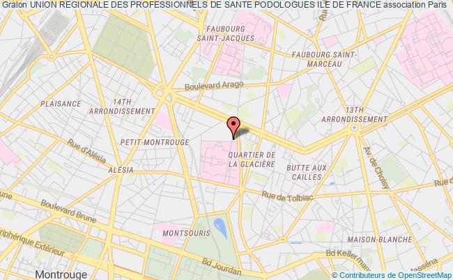 plan association Union Regionale Des Professionnels De Sante Podologues Ile De France Paris