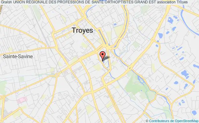 plan association Union RÉgionale Des Professions De SantÉ Orthoptistes Grand Est Troyes