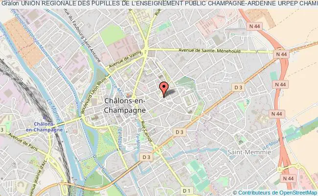 plan association Union Regionale Des Pupilles De L'enseignement Public Champagne-ardenne Urpep Champagne Ardenne Châlons-en-Champagne