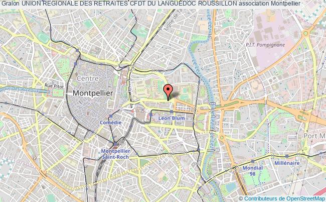plan association Union Regionale Des Retraites Cfdt Du Languedoc Roussillon Montpellier