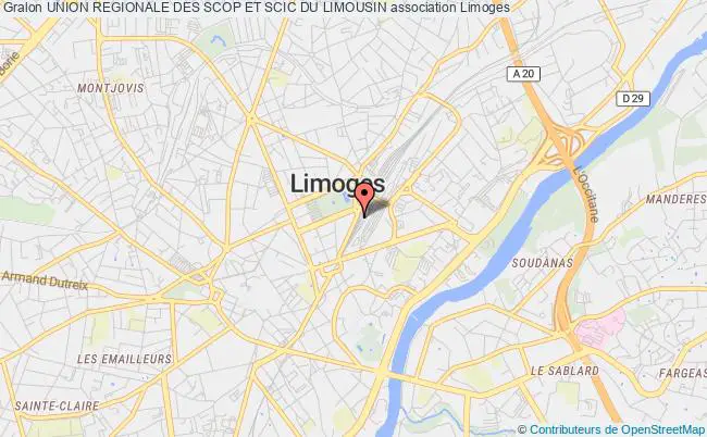 plan association Union Regionale Des Scop Et Scic Du Limousin Limoges