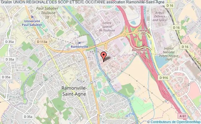 plan association Union Regionale Des Scop Et Scic Occitanie Ramonville-Saint-Agne