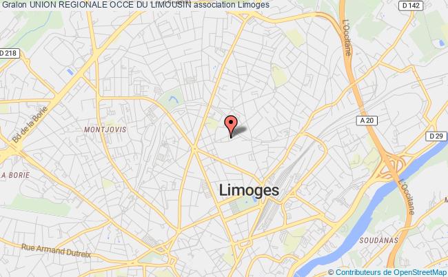 plan association Union Regionale Occe Du Limousin Limoges