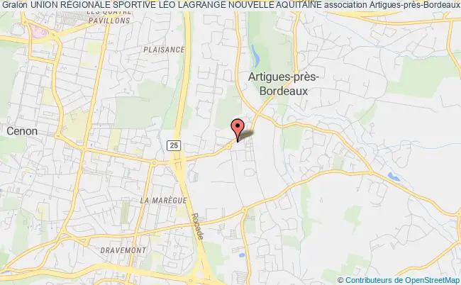 plan association Union RÉgionale Sportive LÉo Lagrange Nouvelle Aquitaine Artigues-près-Bordeaux