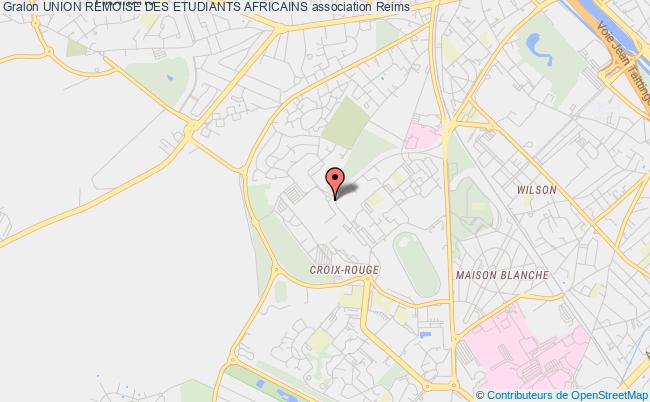 plan association Union Remoise Des Etudiants Africains Reims