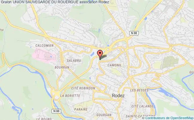 plan association Union Sauvegarde Du Rouergue Rodez