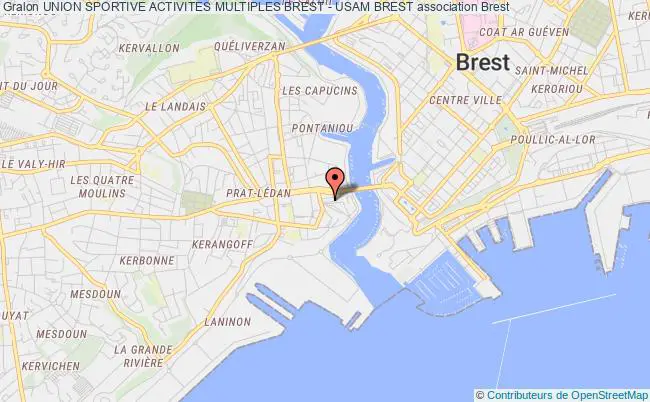 plan association Union Sportive Activites Multiples Brest - Usam Brest Brest