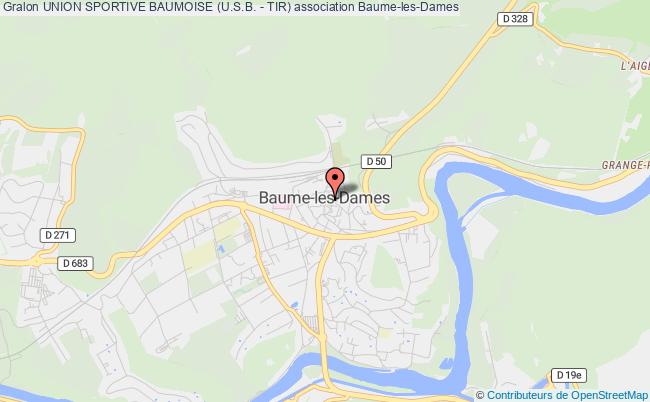 plan association Union Sportive Baumoise (u.s.b. - Tir) Baume-les-Dames