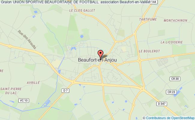 plan association Union Sportive Beaufortaise De Football. Beaufort-en-Anjou