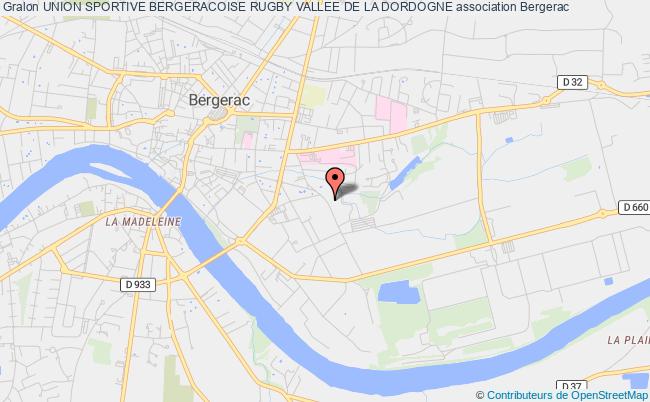 plan association Union Sportive Bergeracoise Rugby Vallee De La Dordogne Bergerac
