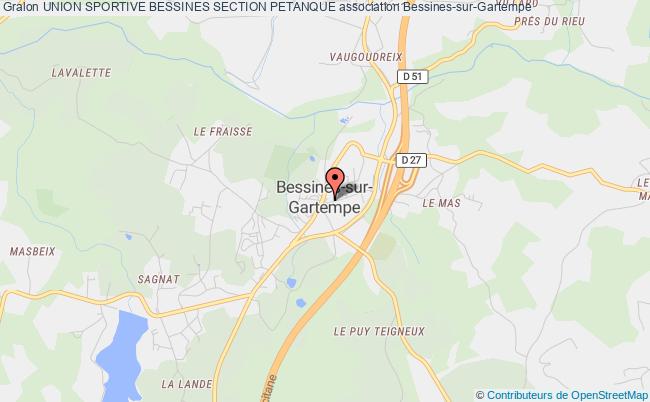 plan association Union Sportive Bessines Section Petanque Bessines-sur-Gartempe