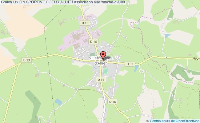 plan association Union Sportive Coeur Allier Villefranche-d'Allier