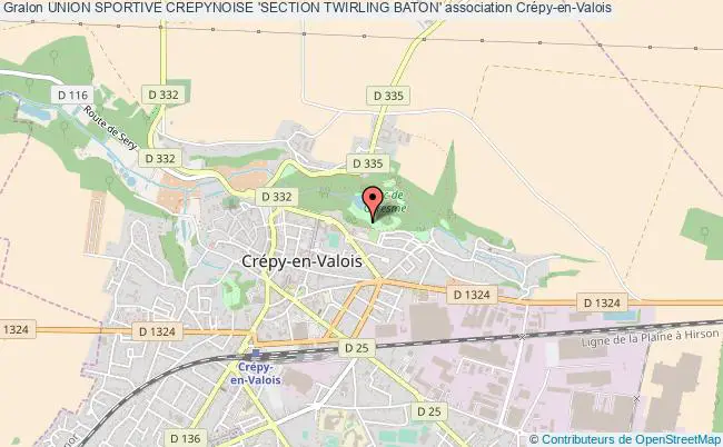 plan association Union Sportive Crepynoise 'section Twirling Baton' Crépy-en-Valois