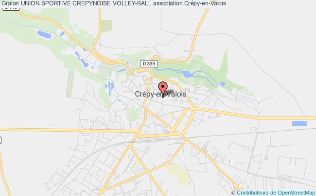 plan association Union Sportive Crepynoise Volley-ball Crépy-en-Valois