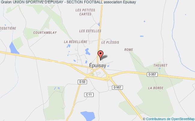 plan association Union Sportive D'epuisay - Section Football Épuisay
