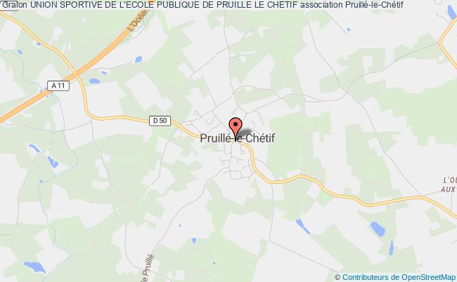 plan association Union Sportive De L'ecole Publique De Pruille Le Chetif Pruillé-le-Chétif