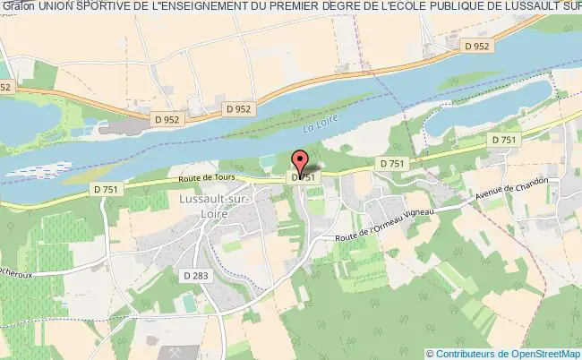 plan association Union Sportive De L"enseignement Du Premier Degre De L'ecole Publique De Lussault Sur Loire Lussault-sur-Loire