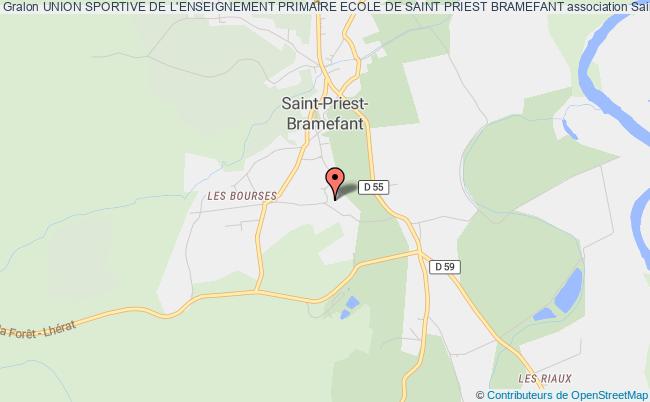 plan association Union Sportive De L'enseignement Primaire Ecole De Saint Priest Bramefant Saint-Priest-Bramefant