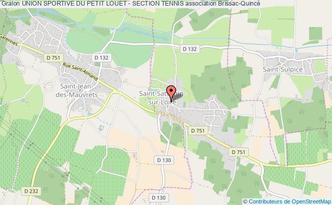 plan association Union Sportive Du Petit Louet - Section Tennis Brissac-Loire-Aubance