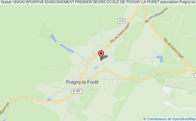 plan association Union Sportive Enseignement Premier Degre Ecole De Poigny La Foret Poigny-la-Forêt