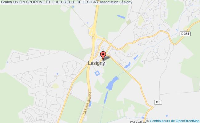 plan association Union Sportive Et Culturelle De Lesigny Lésigny