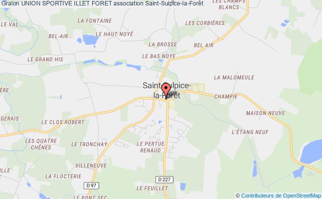 plan association Union Sportive Illet Foret Saint-Sulpice-la-Forêt
