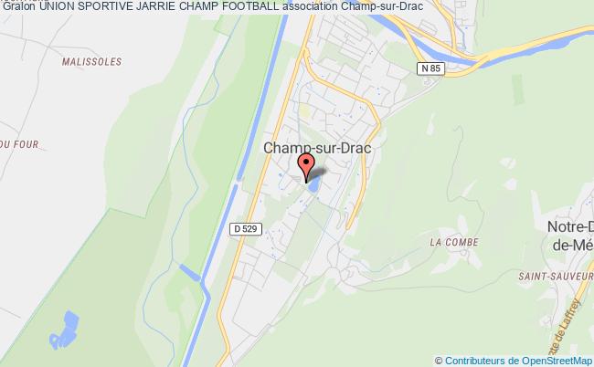 plan association Union Sportive Jarrie Champ Football Champ-sur-Drac