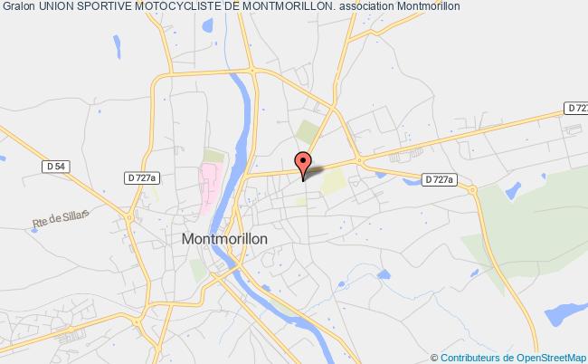 plan association Union Sportive Motocycliste De Montmorillon. Montmorillon