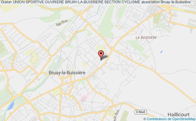 plan association Union Sportive Ouvriere Bruay-la-buissiere Section Cyclisme Bruay-la-Buissière