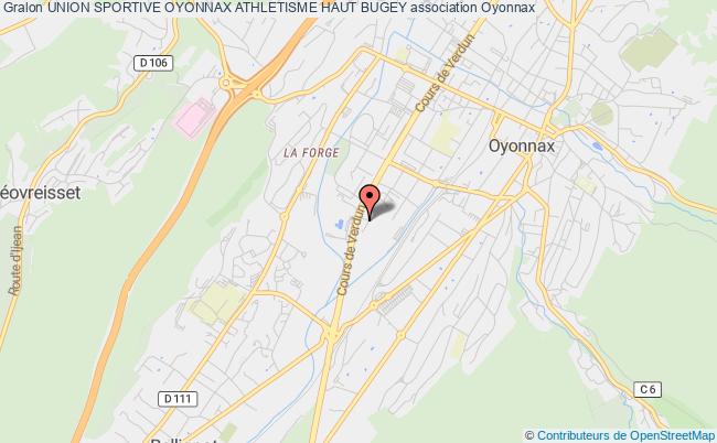 plan association Union Sportive Oyonnax Athletisme Haut Bugey Oyonnax