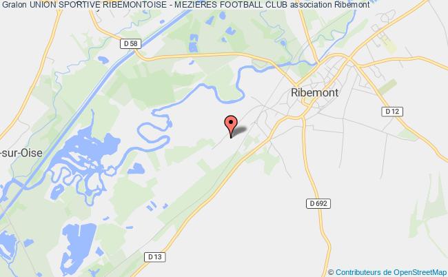 plan association Union Sportive Ribemontoise - Mezieres Football Club Ribemont