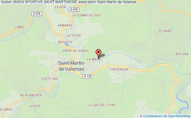 plan association Union Sportive Saint Martinoise Saint-Martin-de-Valamas