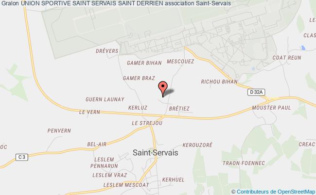 plan association Union Sportive Saint Servais Saint Derrien Saint-Servais