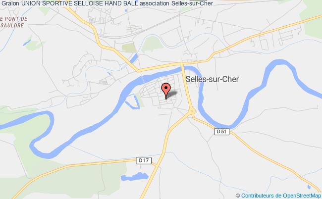 plan association Union Sportive Selloise Hand Ball Selles-sur-Cher
